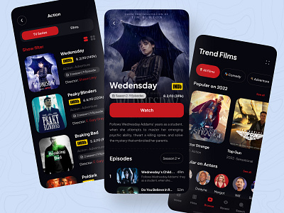 Video Streaming mobile ui ai application ai mobile ai web application chat gpt chatgpt film illustration mobile music player netflix product design serie trend ui video player video stream web design youtube