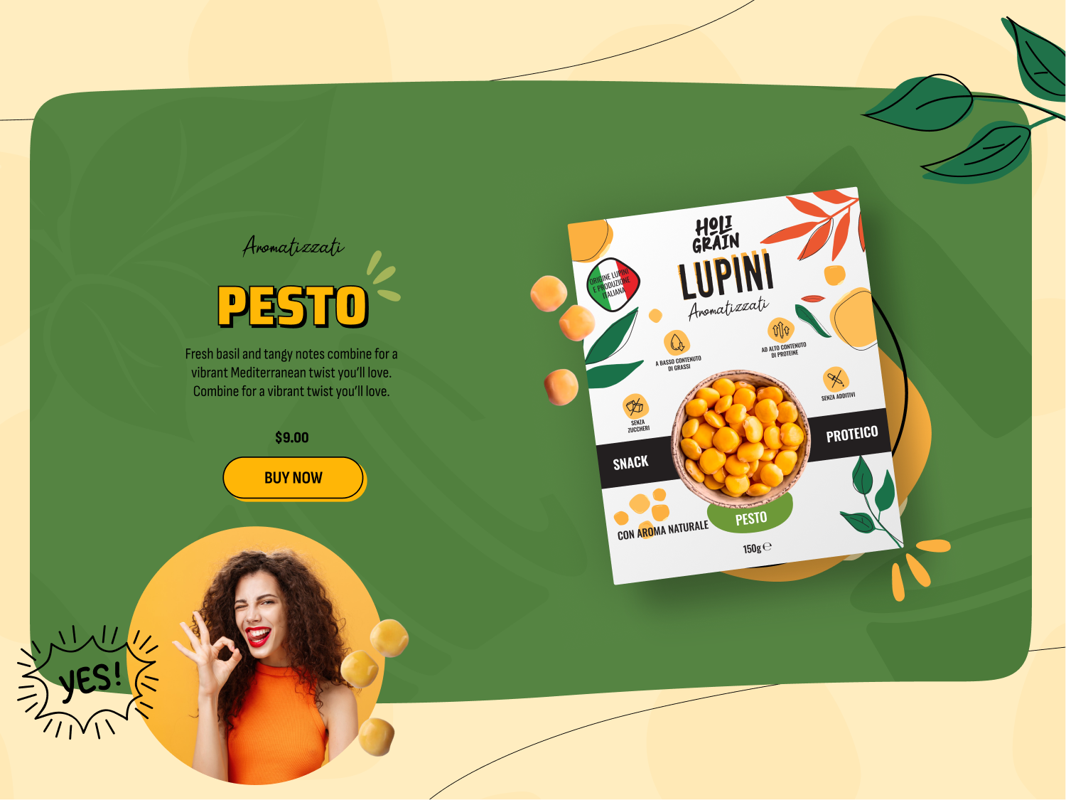Vibrant & Fun Product Web Design Concept ecommerce food fun landing page shopify snack web design