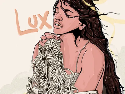Lux-Rosalía album dibujo digital fanart música portrait retrato rosalia