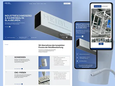 Industrial B2B, Metal Fabrication and Welding — Web Design cnc design engineering figma industrial laser manufacturing metal ui ux web webdesign website welding