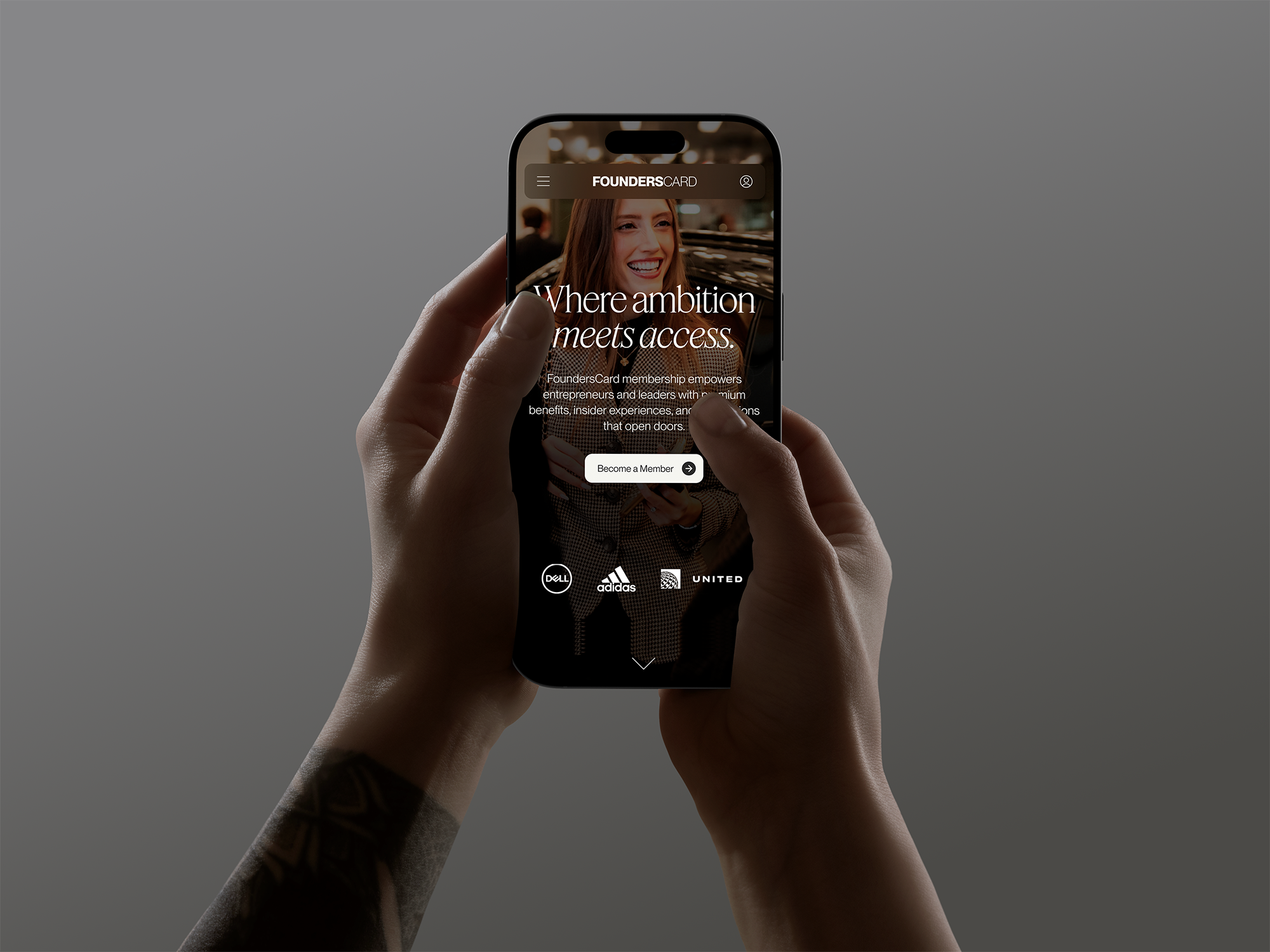 FoundersCard Website benefit community design entreprenuer founders founderscard interactive interface ui website