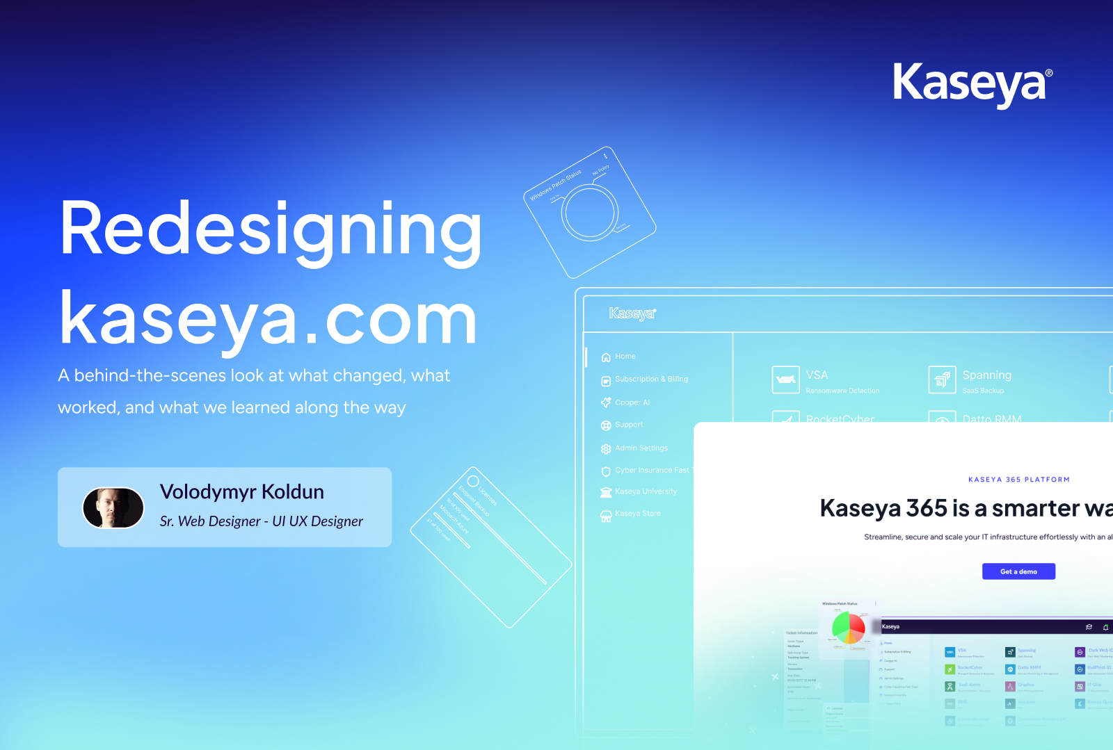 Redesigning Kaseya: a lighter, smarter, and more human web exper 2026 article figma graphic design rebranding