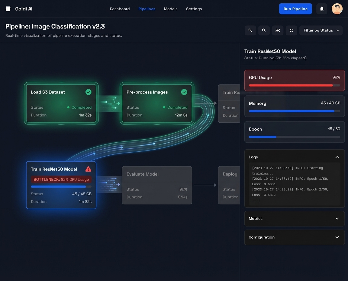 AI Compute & GPU Dashboard animation graphic design motion graphics ui
