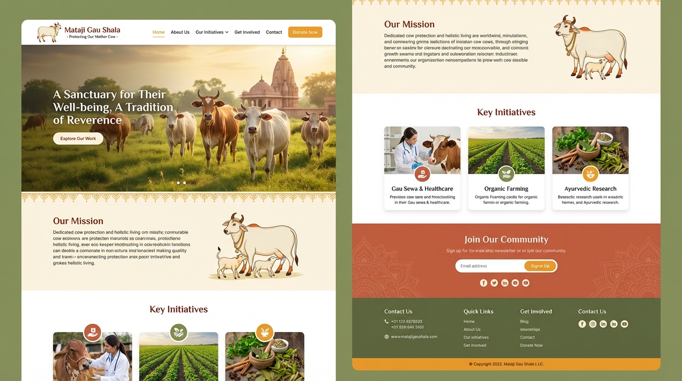 Save Cow website Design graphic design ui