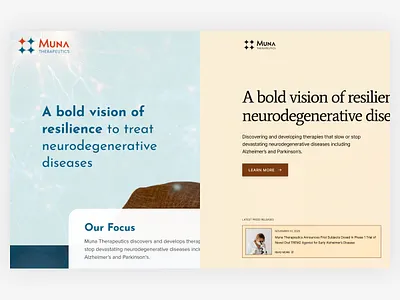 From The Web #54 after before brain disease hero lab landing page medical neuro redesign research treatment ui web