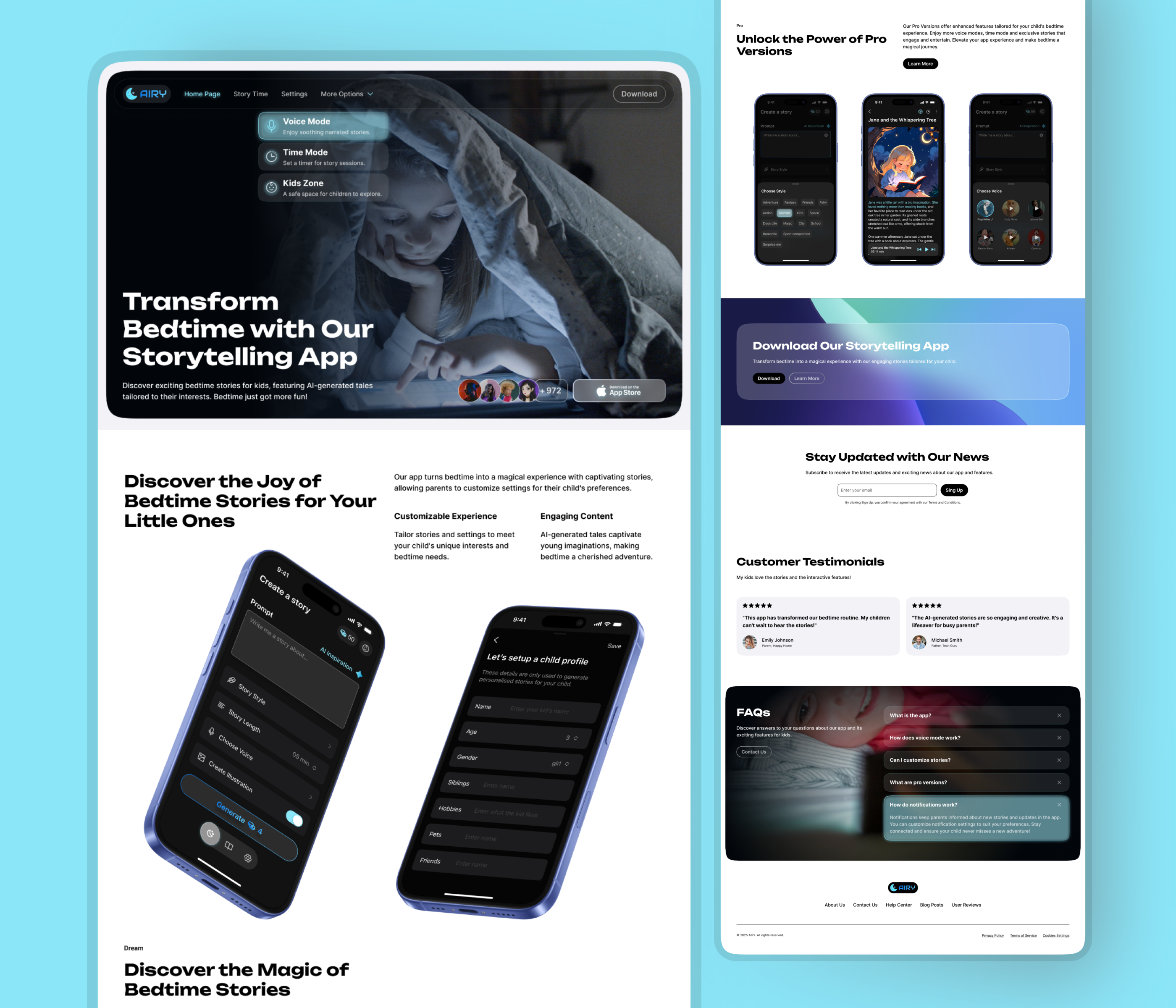 Example of App Landing Page Design For Pre Sale 