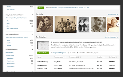Ancestry.com Family Search - Collections