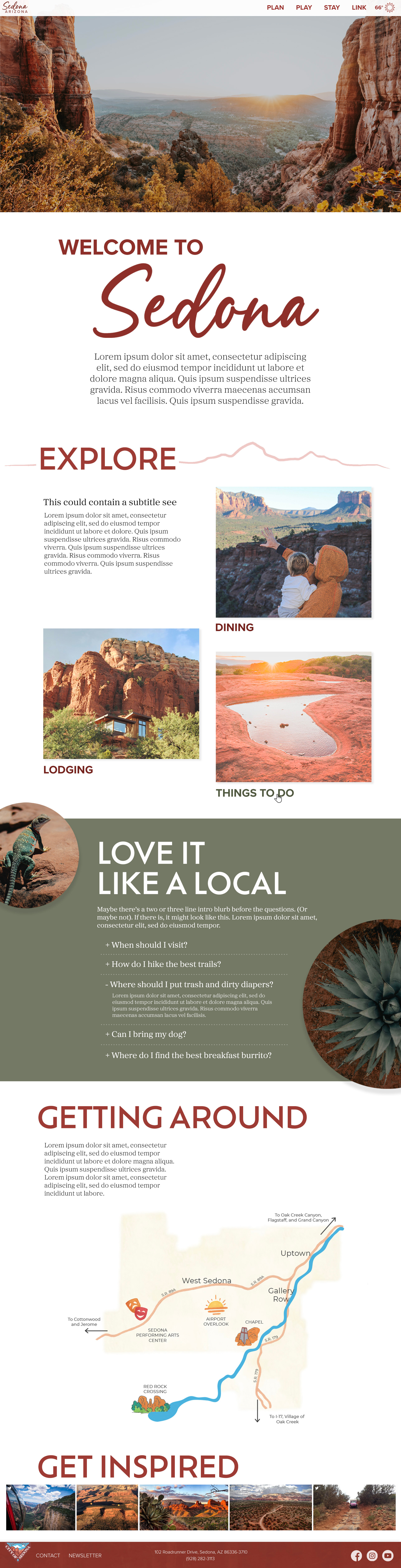 Scenic Sedona graphic design tourism marketing website design