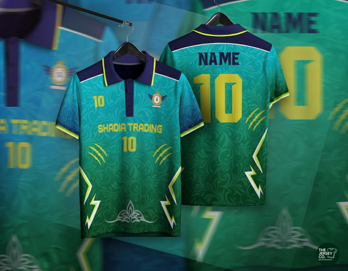 Jersey Design For Cricket Team cricket custom design esports graphepical graphic design green illustration jersey design jersey design for cricket team team unique vector
