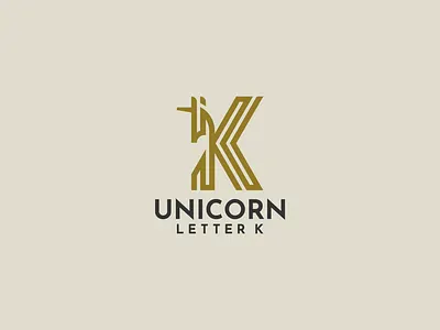 LETTER K UNICORN LOGO adobe illustrator branding design elegant equestrian graphic design horse illustration letter letter k logo logo design luxury monogram pegasus simple stallion symbol unicorn vector