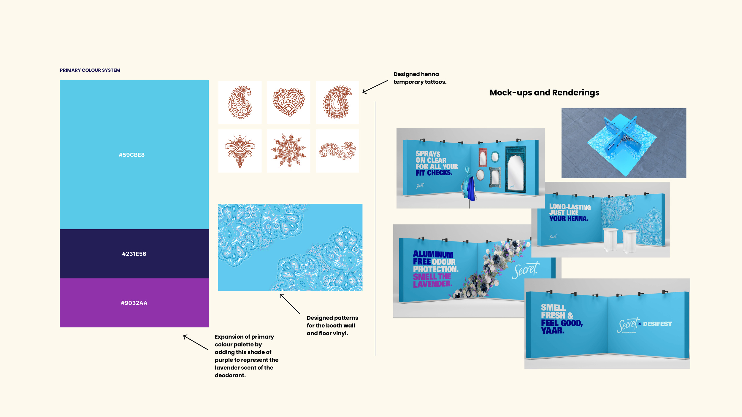 Secret x Desifest event design experience design graphic design print design