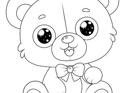 🔖Oso de Peluche adultos arte bear creativo design illustration ilustracion imprimible juguete niños objeto oso peluche pintar