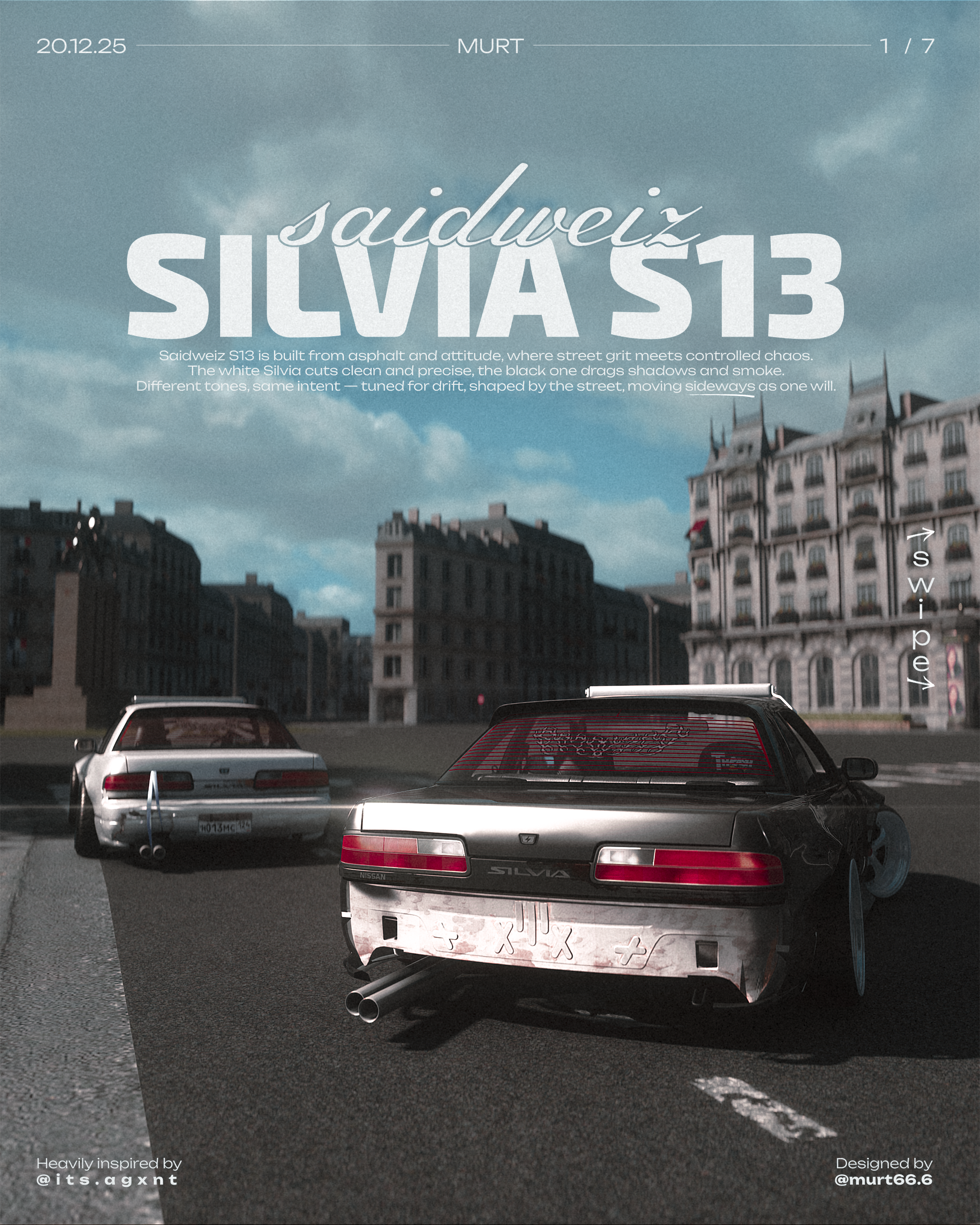 S13 Assetto Corsa mod showcase adobe photoshop branding car design graphic design illustration photoshop poster