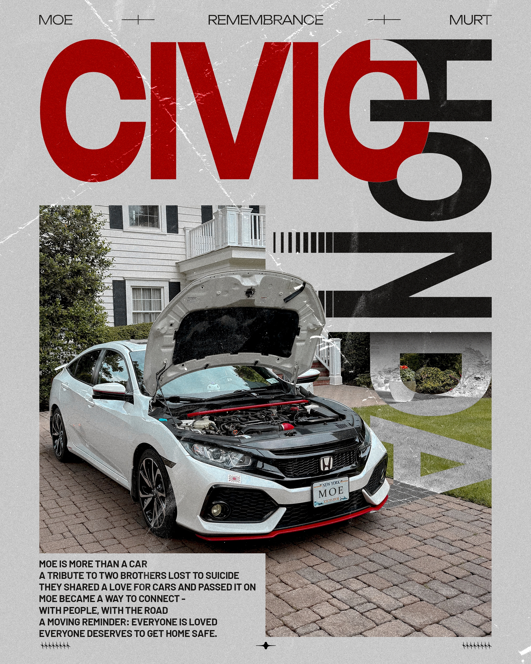 Honda Civic comisssion adobe photoshop branding car design graphic design illustration photoshop poster