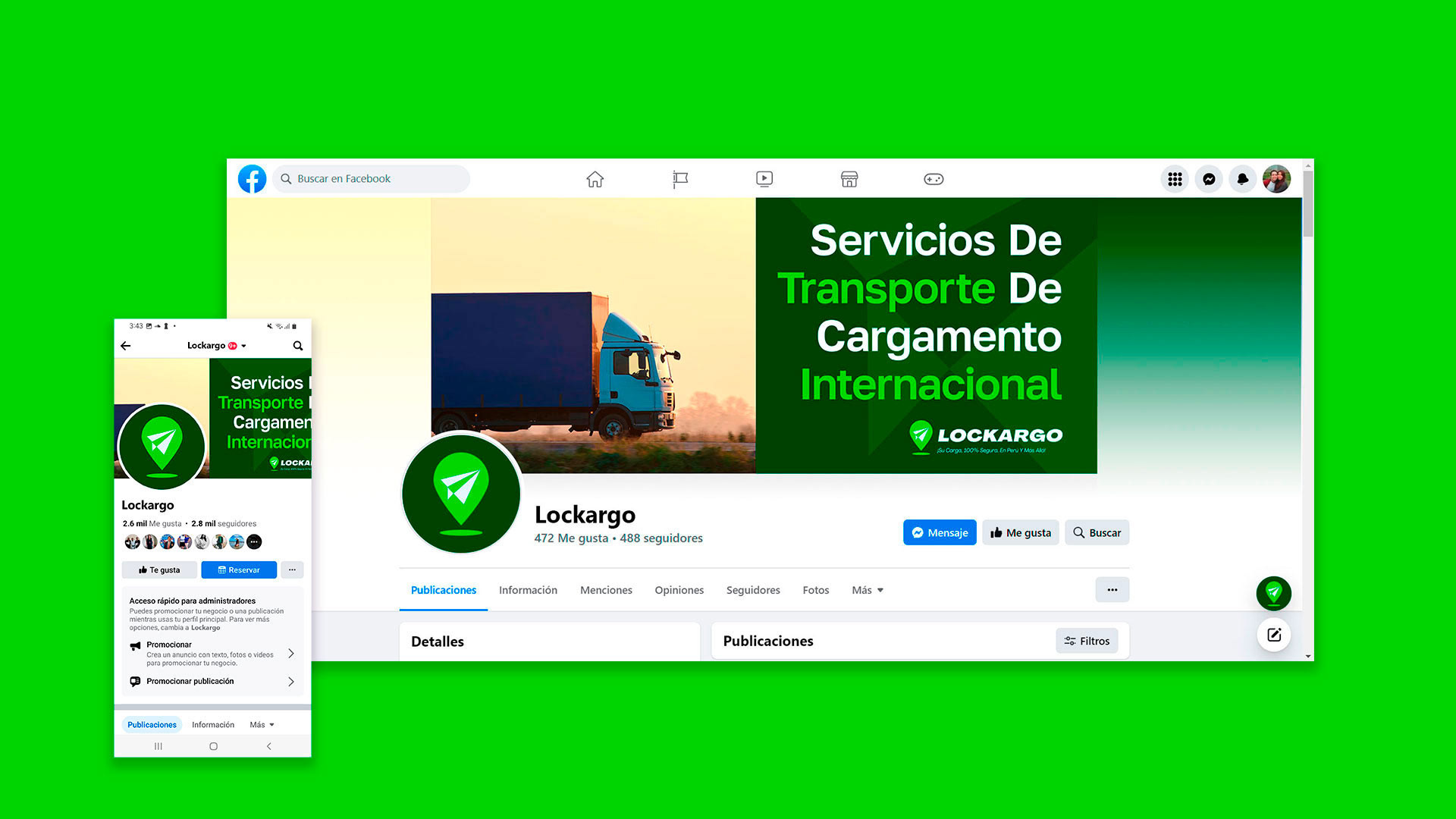 Brand Identity Design - Logistics company Facebook page