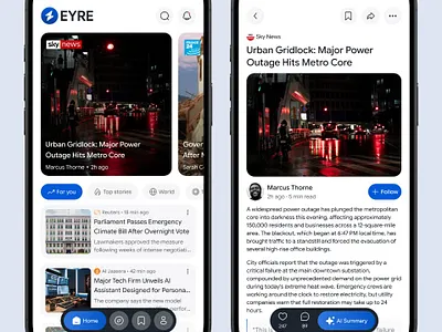 AI featured news App ai featured news app animation branding logo ui