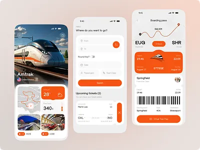 Train Booking Mobile App air android app app design app ui booking booking app flight ios mobileapp ticket ticket booking tickets app train trainbooking transportation travel travelapp ui uxdesign