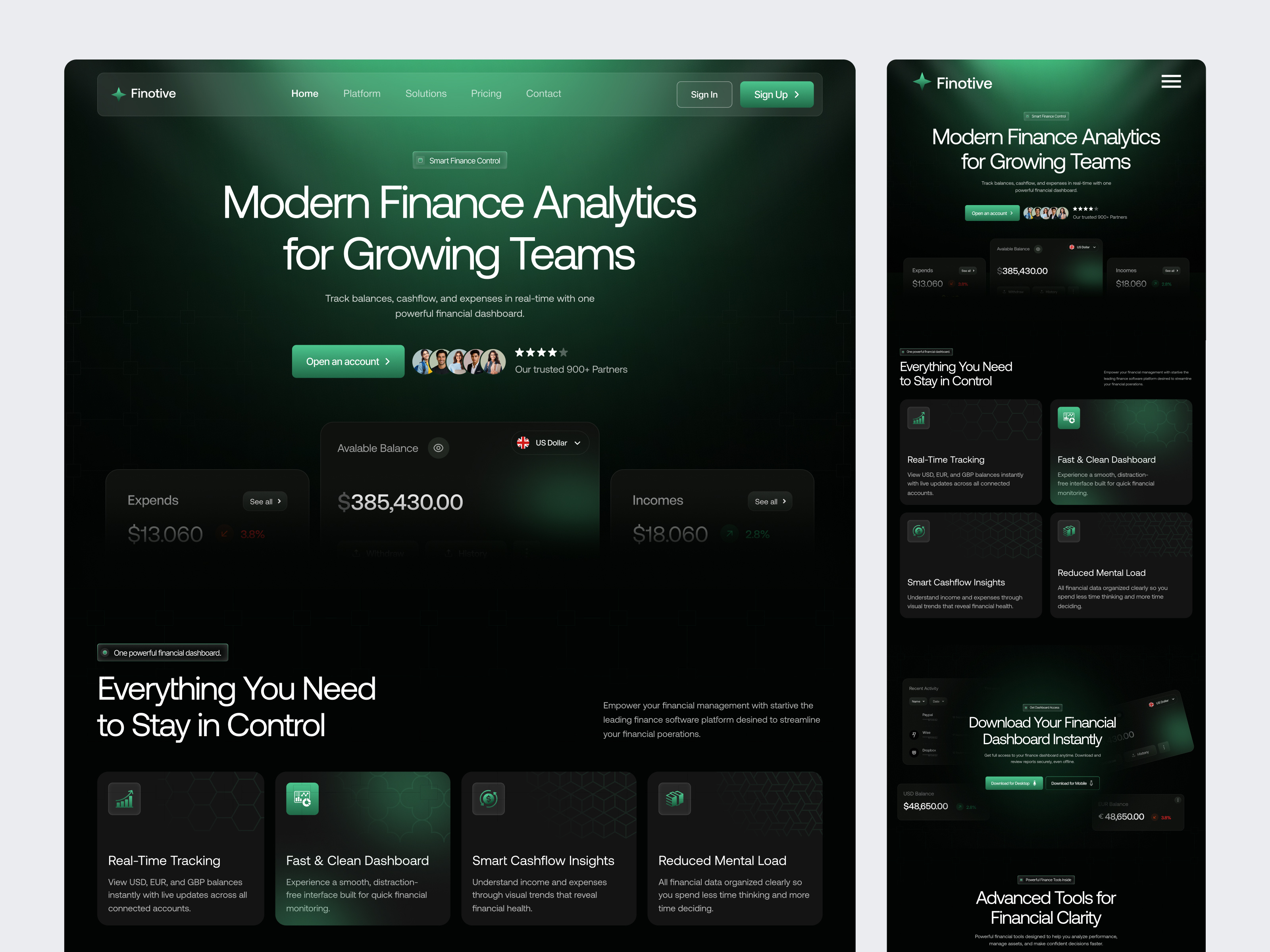 Example of Saas Landing Page