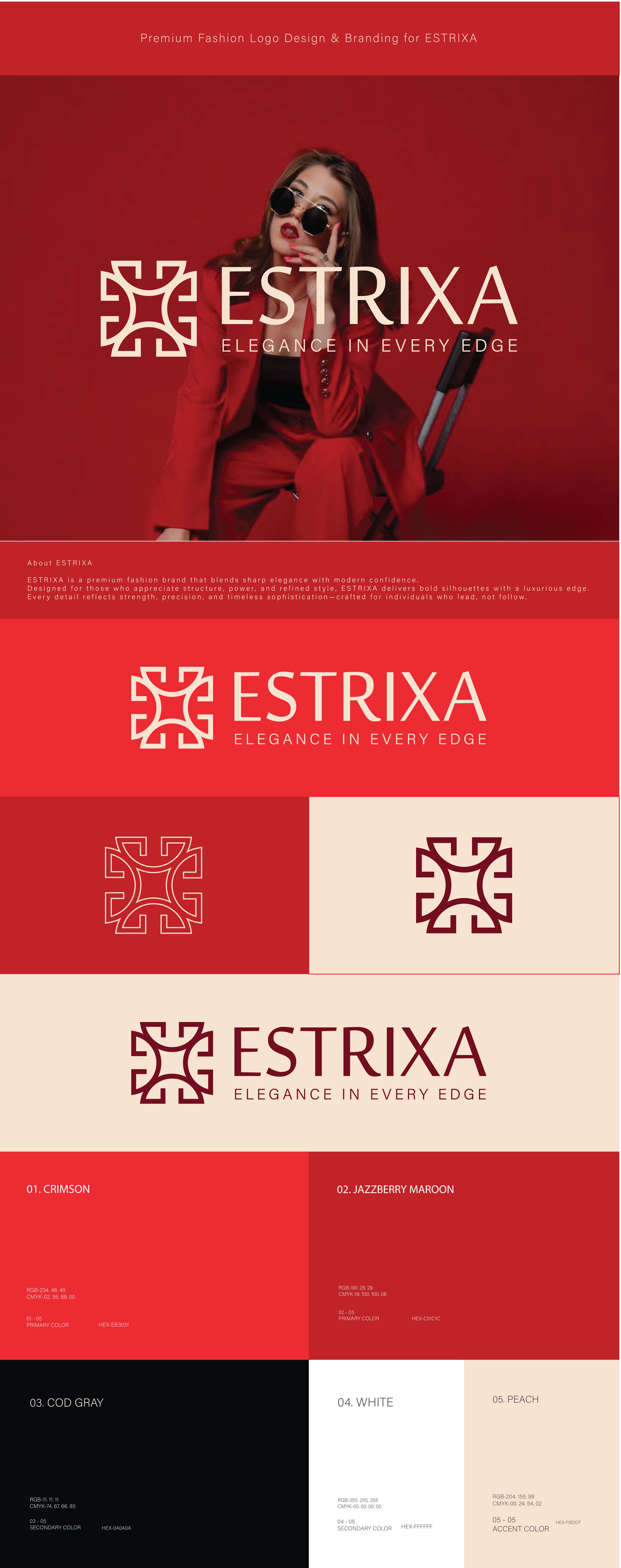 ESTRIXA — Luxury Fashion Brand Identity & Logo Design brandidentitydesign fashionlogodesign luxuryfashionbranding premiumbranding