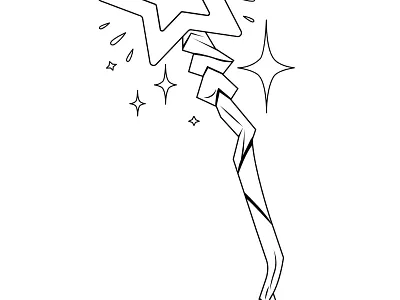 🔖Varita Magica adultos arte creativo design dibujo illustration ilustracion imprimible magic magica niños pintar tracitos varita wand