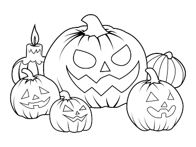 🔖Calabazas de Halloween adultos arte calabaza creativo design dibujo halloween illustration ilustracion imprimible niños pintar pumpkin tracitos