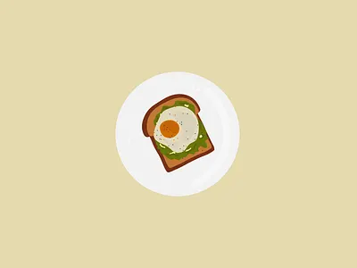 #20 Fried Egg Avocado Toast — Food Illustration adobe illustrator aesthetic art direction breakfast colorful creative cute art daily art design design inspiration digital art dribbbleweeklywarmup flat design food illustration graphic design illustration minimal illustration portfolio vector art visual design