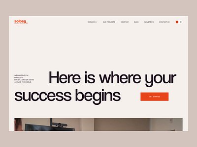 Solbeg.Website design development flat homepage it screen solbeg ui ux web