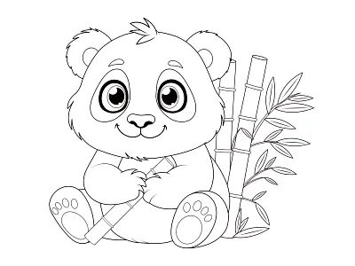 🔖Oso Panda adultos animal arte bear creativo design dibujo illustration ilustracion imprimible niños oso panda pintar tracitos