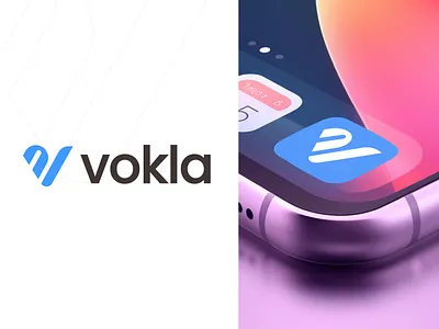 Vokla V logo mark branding custom logo icon identity logo logo mark v v logo