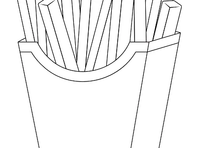 🔖Papas Fritas adultos arte comida creativo design dibujo food fries fritas illustration ilustracion imprimible niños papas pintar tracitos