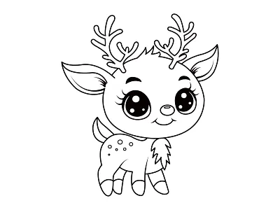 🔖Rena adultos arte christmas creativo design dibujo illustration ilustracion imprimible navidad niños pintar reindeer rena tracitos