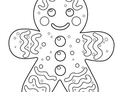 🔖Hombre de Jengibre adultos arte christmas creativo design dibujo gingerbread hombre illustration ilustracion imprimible jengibre man navidad niños pintar tracitos