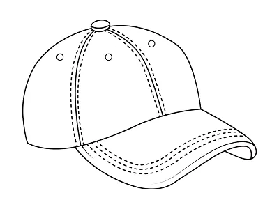 🔖Gorro con Visera adultos arte creativo design dibujo gorro hat illustration ilustracion imprimible niños pintar tracitos