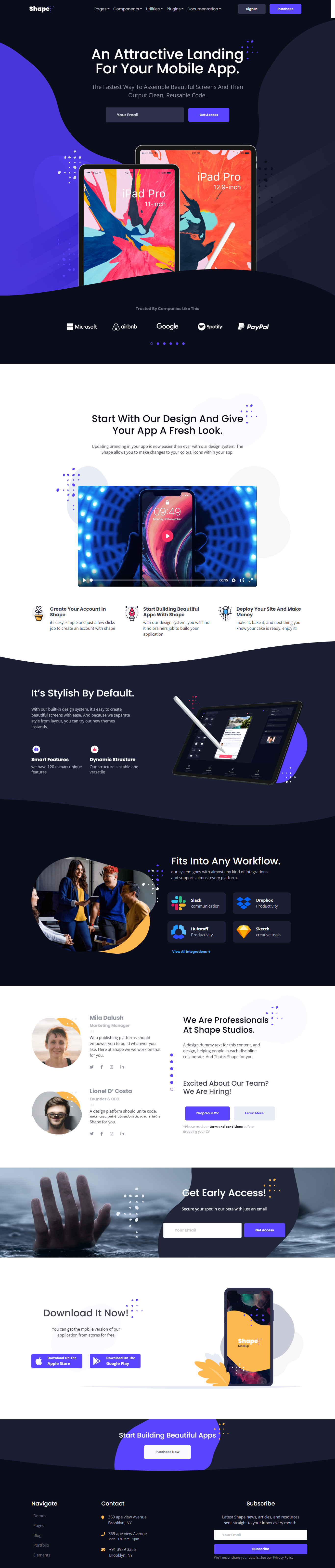 Shape: Tech based Website branding clean web ui design design portfolio project design system figma figma ui design illustration logo ui