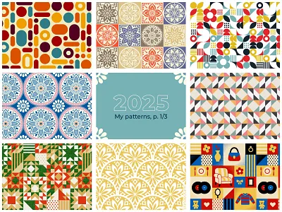 2025 Patterns, part 1/3 adobe illustrator design fabric floral graphic design illustration pattern pattern design seamless vector