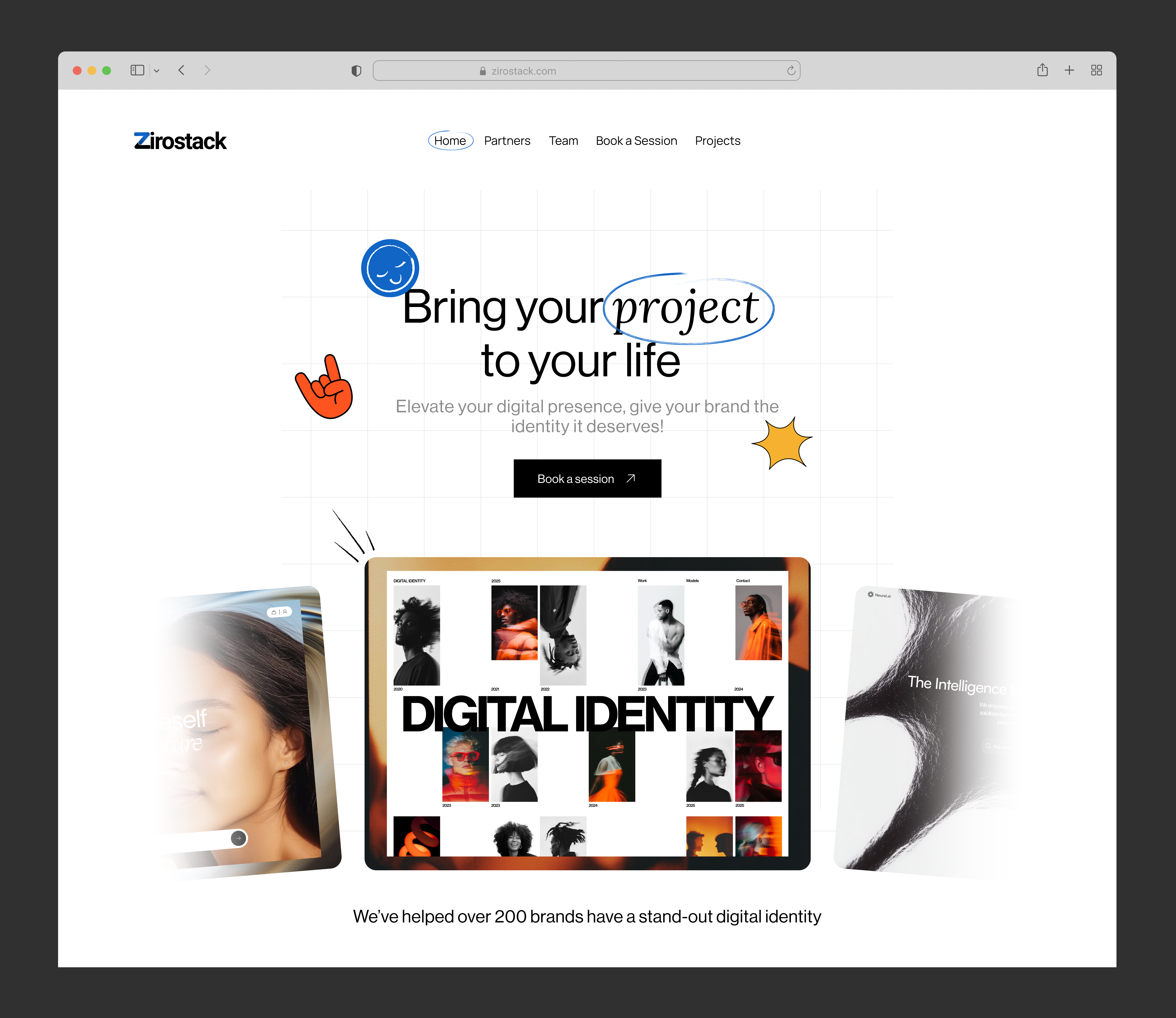 Home Page for Zirostack figma framer home page landing page web design website