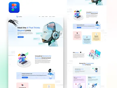 Ai Website Landing Page ai website ui design ux ui web design website design