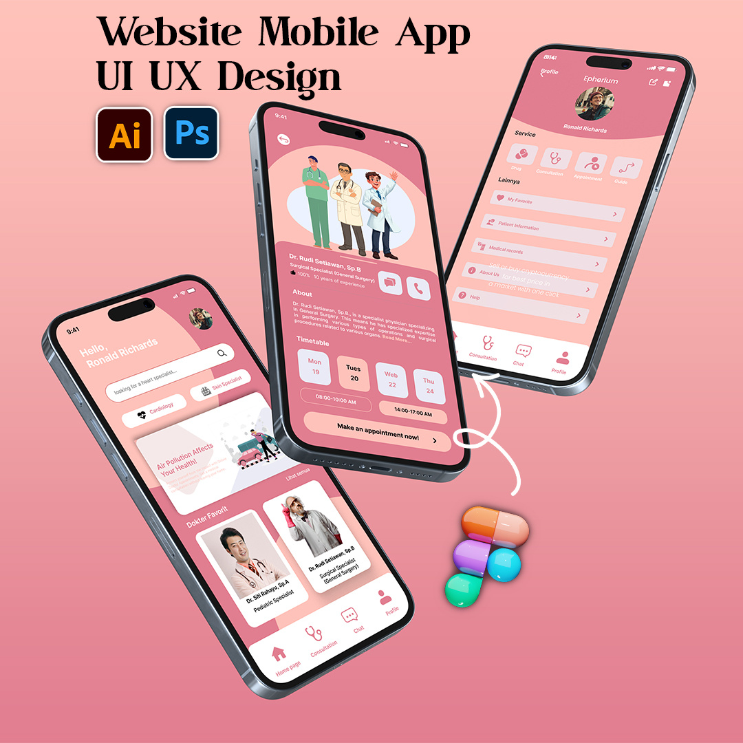Doctor Appointment App UI, Mobile Health app design branding clean ui design doctor app figma health app illustration interactiondesign medical mobile app product design ui ui design ui ux ui ux design ux ux design