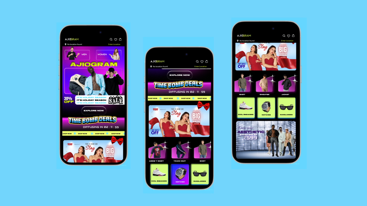 Ajiogram Landing Page Design ajiogram animation branding fashion graphic design illustration logo motion graphics typography ui vector