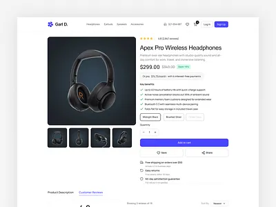 Premium Product Page UI ecommerce page ui product page ui