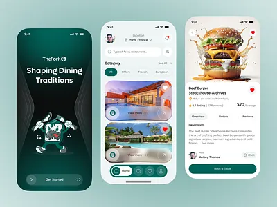 Restaurant Mobile App – Food Ordering & Booking UI booking table bookingapp cafe fast food food food and drink food app foodie foodordering foodrestaurant menu mobile app mobile app design mobile design ordering reservation restaurant restaurant app uiux