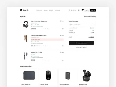 Shopping Cart & Order Summary cart ecom order order summary shopping shopping cart summary