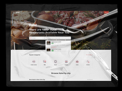Website Design, Halal Food halal halal food halal restaurant landing page design mockup design ui uiux website design