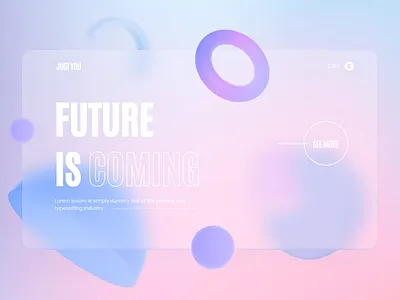 Future is coming 3d blur branding bright cards colorfull glass graphic design shape ui