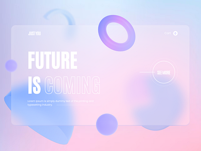 Future is coming 3d blur branding bright cards colorfull glass graphic design shape ui