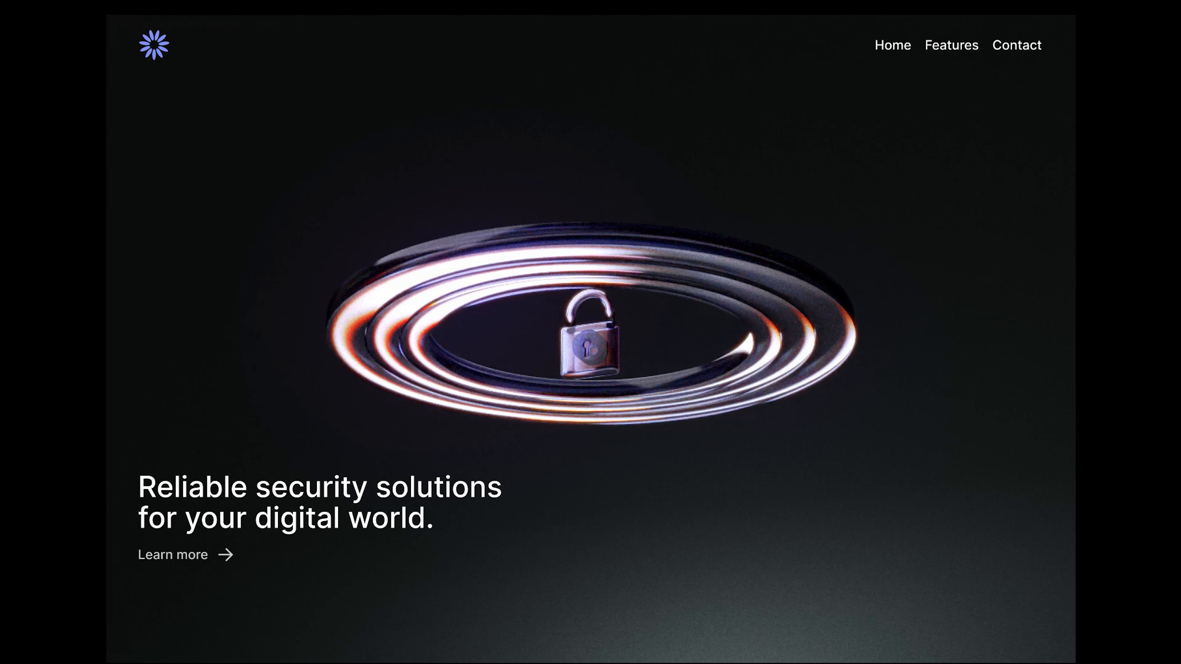 Example of 3D Website Hero Section Animation
