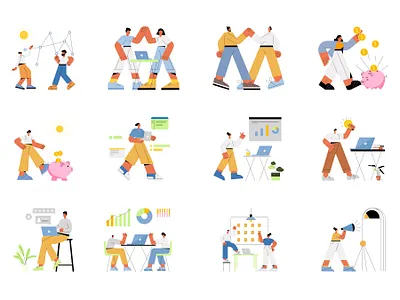 Creative Daily Work Routine business illustration character design colorful illustration creative work daily routine finance illustration flat illustration illustration lifestyle illustration minimal illustration modern illustration office life people illustration productivity startup teamwork ui illustration vector art web illustration work life balance