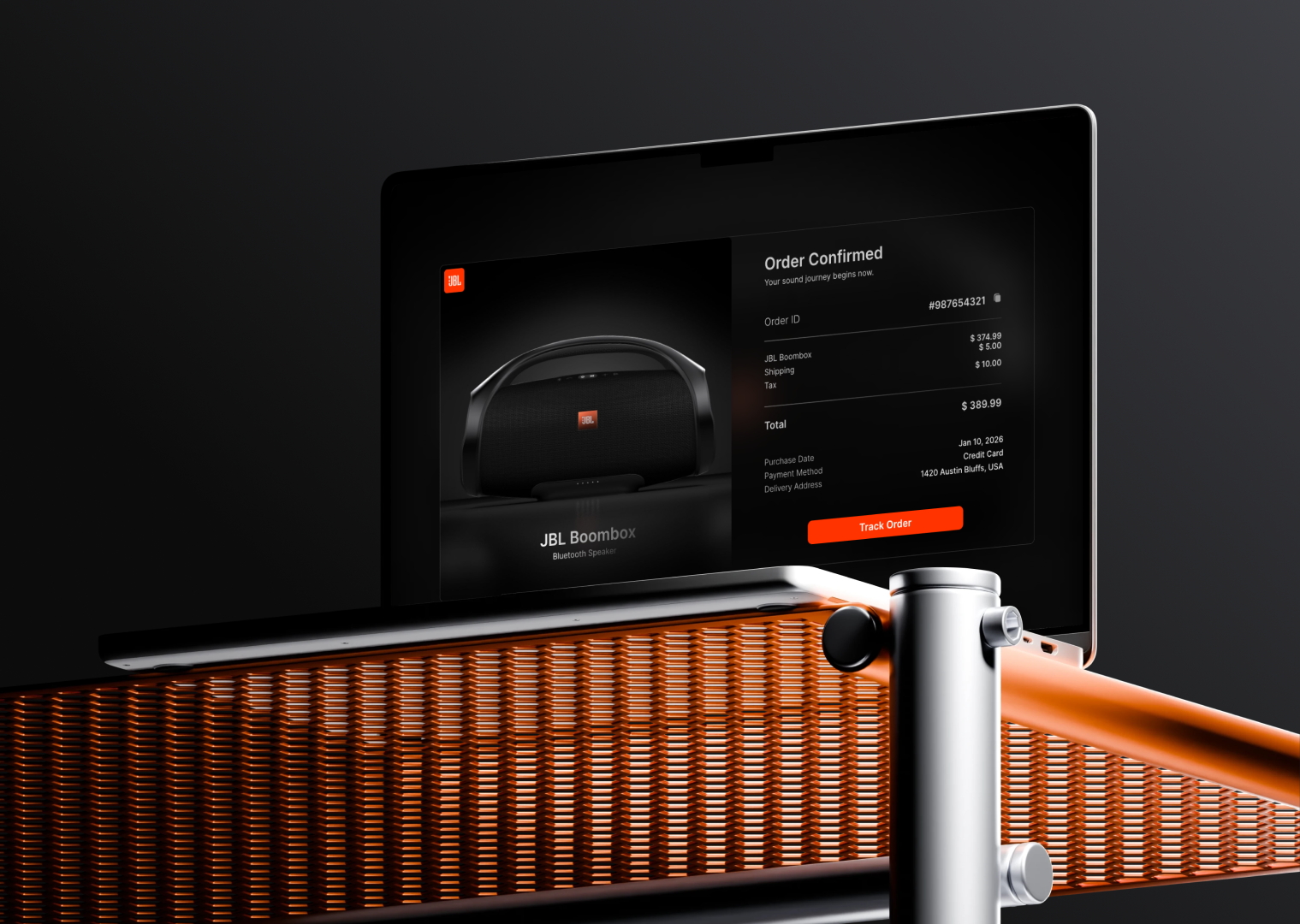 Daily UI 017 - JBL Purchase Receipt Redesign dailyui design figma jbl purchase receipt redesign ui ux