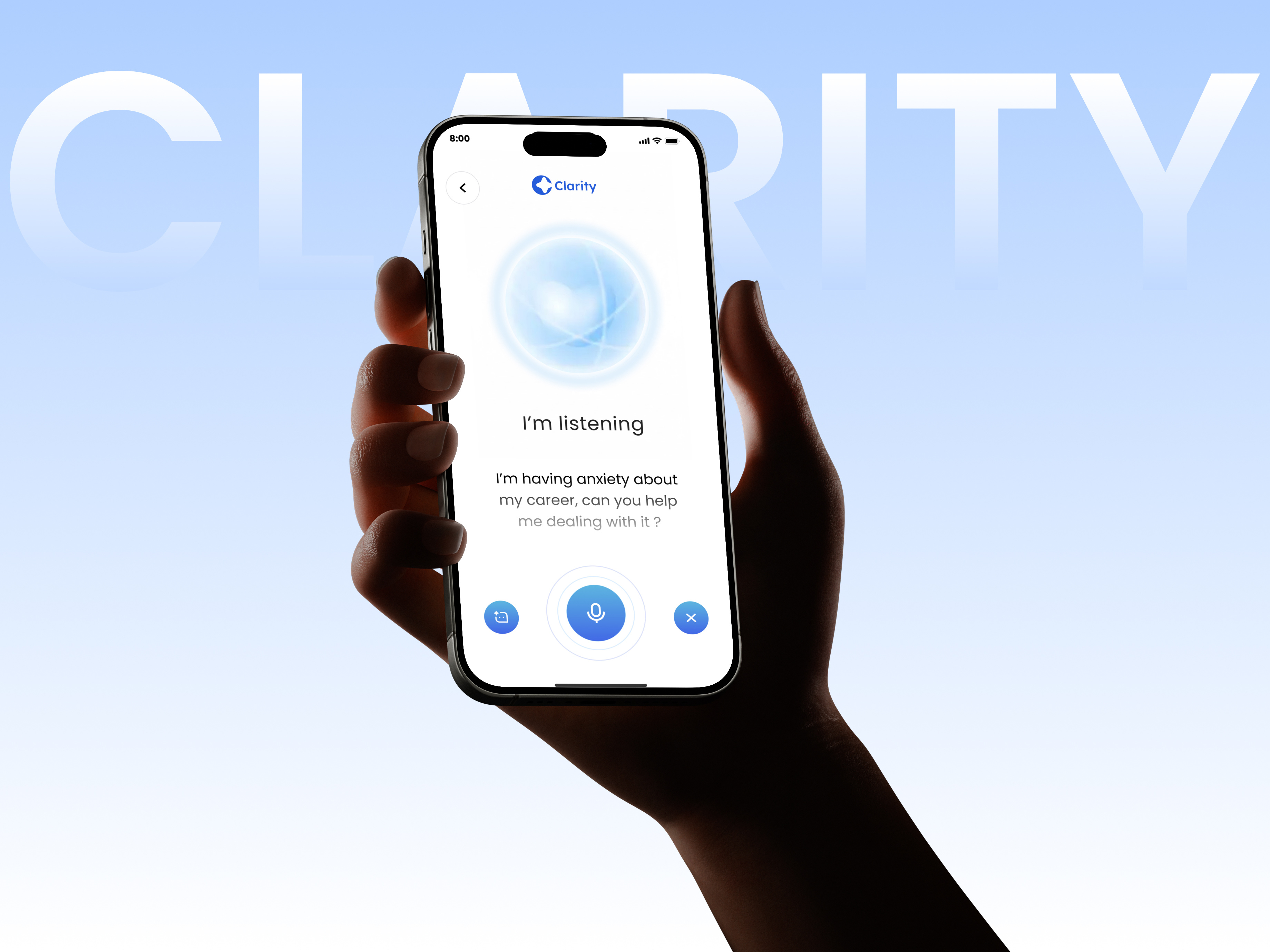 Clarity – Decision Making App UI ai app chat ui decision making mental wellness minimal ui mobile app product design ui design ux design
