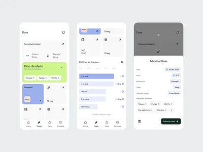 Elvor App Design app design clean ui health app healthtech ios app medication tracking minimal mobile app product design ui ux